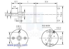 25D Motor Dimensions